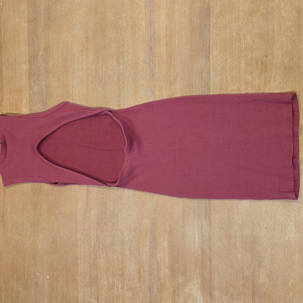 Lulu's Not Looking Back Ribbed Backless Dress - Picture 2 of 3